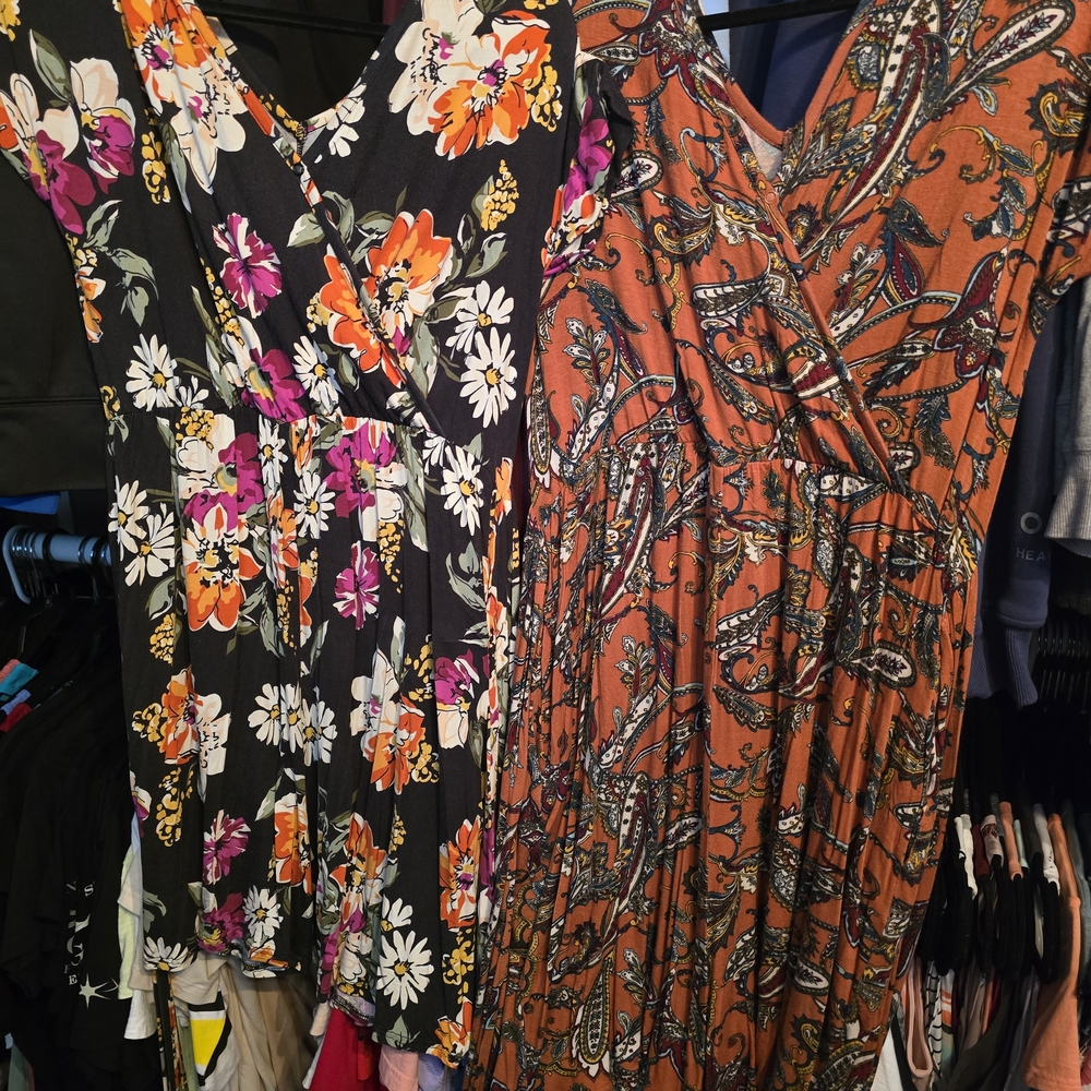 Floral and Paisley V-Neck Jumpsuits